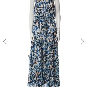 Elliatt Blue and Black Patterned Dress